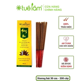 Hương bài Tuệ Lâm hộp 200 nén 30 cm tăm đỏ , nhang sạch có kết quả kiểm định