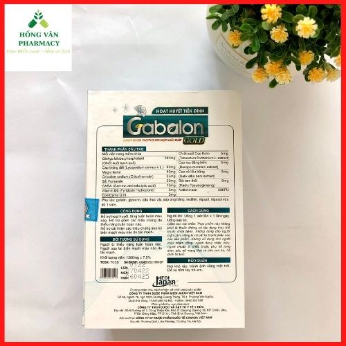 Viên bổ não GABALON GOLD, hỗ trợ hoạt huyết, tăng cường lưu thông máu não