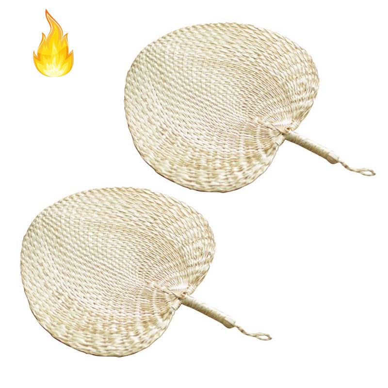 Set 2 quạt lá cọ cầm tay chống muỗi cho bé