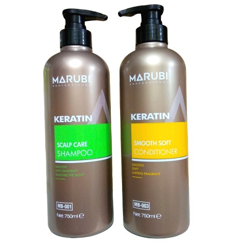 Cặp Dầu Gội Xả Marubi keratin collagen siêu mượt 750ml