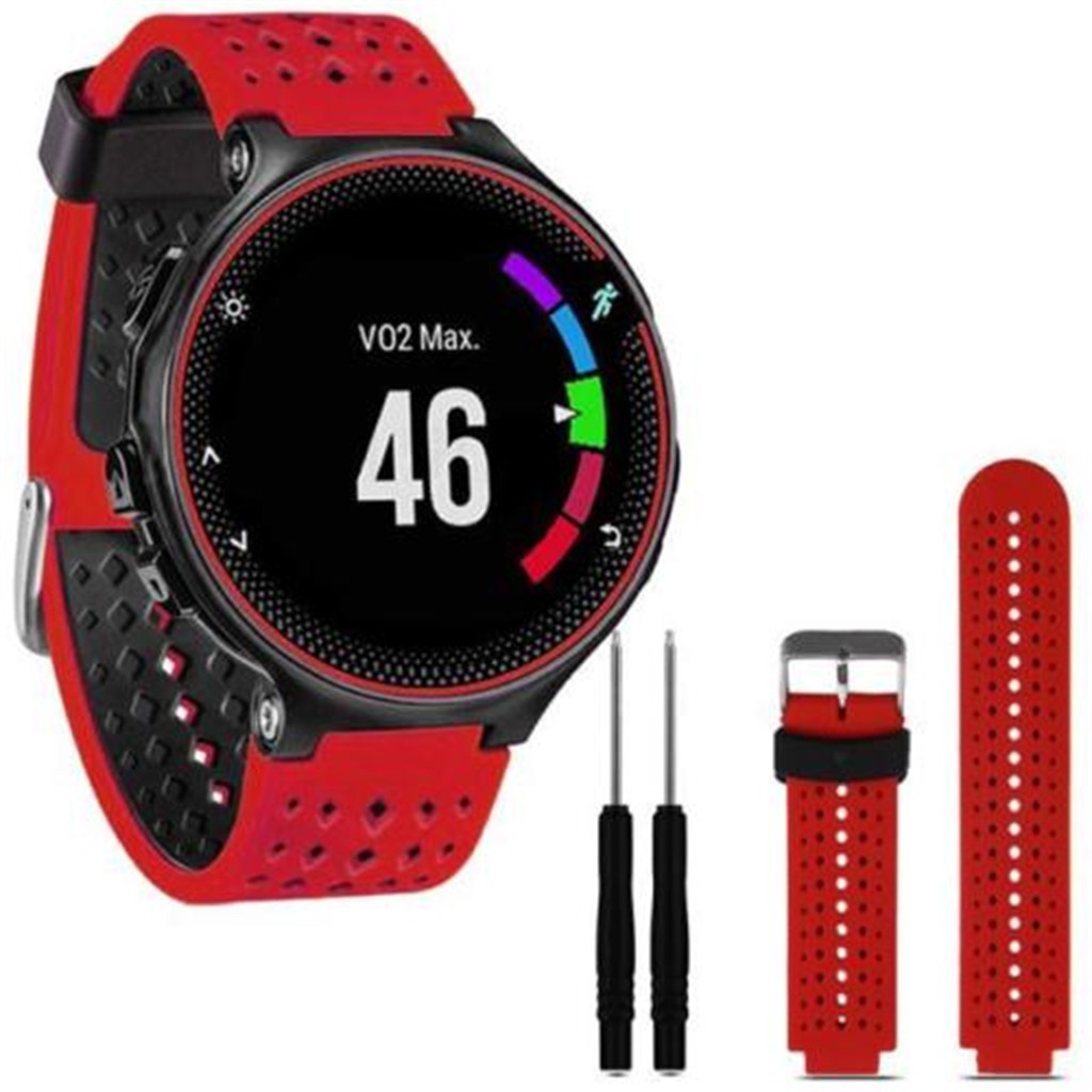 Dây đeo silicon cho đồng hồ thông minh Garmin Forerunner 220 230 235 620 630 735