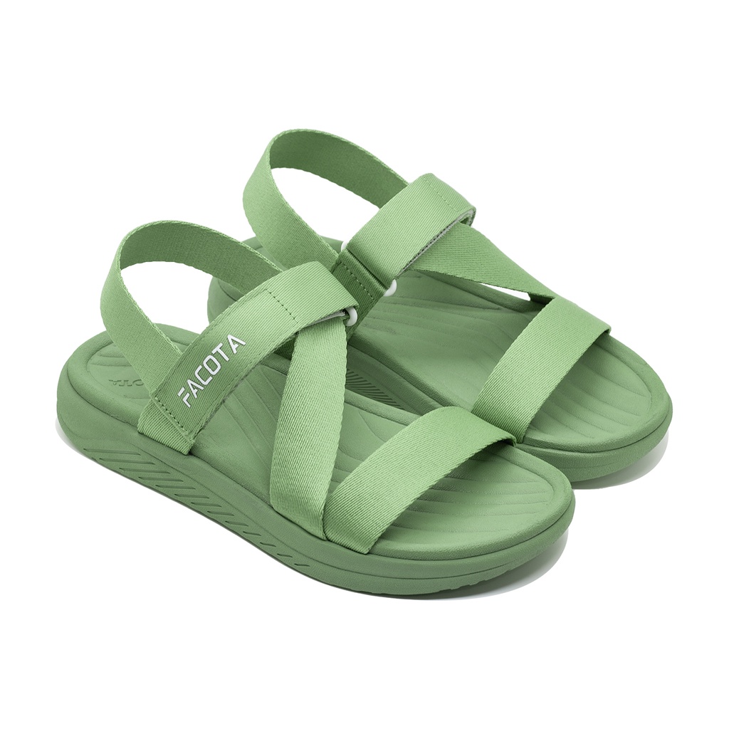 Giày sandal nữ quai dù V6 cao cấp đi học chính hãng R07 màu bơ