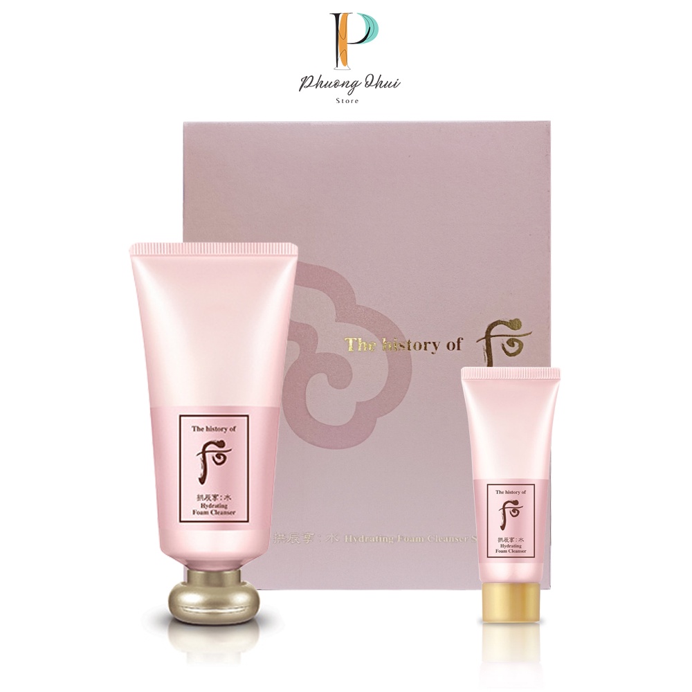 Sữa Rửa Mặt Cấp Ẩm Whoo Hydrating Foam Cleanser Special Set 2sp Làm Sạch Bụi Mịn, Dịu Nhẹ Với Mọi Làn Da