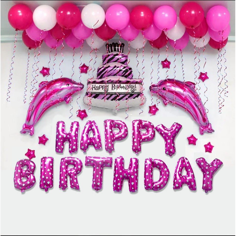 (COMBO 26) Set trang trí sinh nhật lung linh HPBD