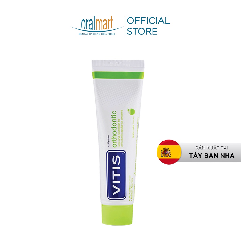 Kem đánh răng Vitis Orthodontic cho người chỉnh nha, niềng răng, mang khí cụ chỉnh nha Tuýp 100ml