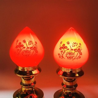 Đèn thờ Trái Đào ( 3cỡ, tặng kèm bóng nhót)