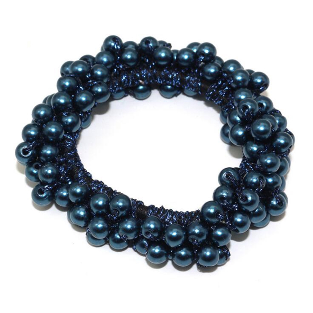 Dây Buộc Tóc Co Giãn Đính Hạt Tròn Gắn Ngọc Trai