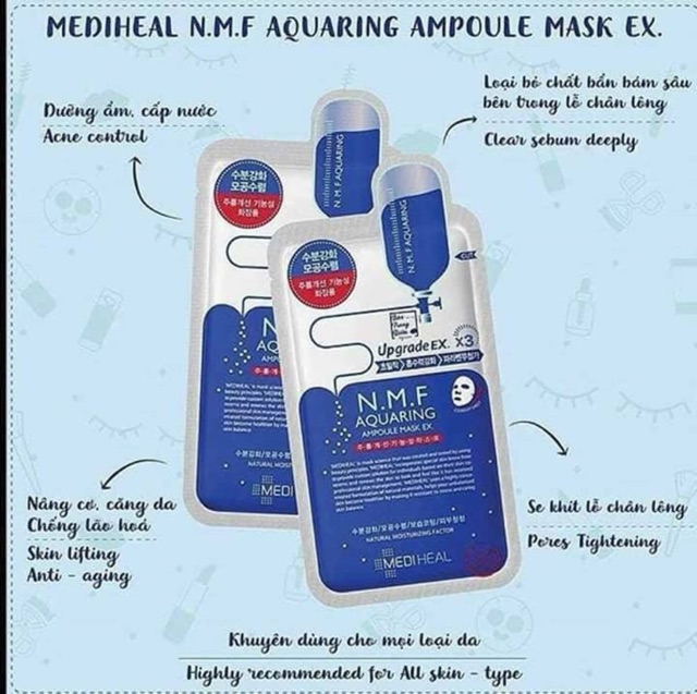 Mặt nạ dưỡng ẩm Mediheal N.M.F Aquaring Ampoule Mask (lẻ)