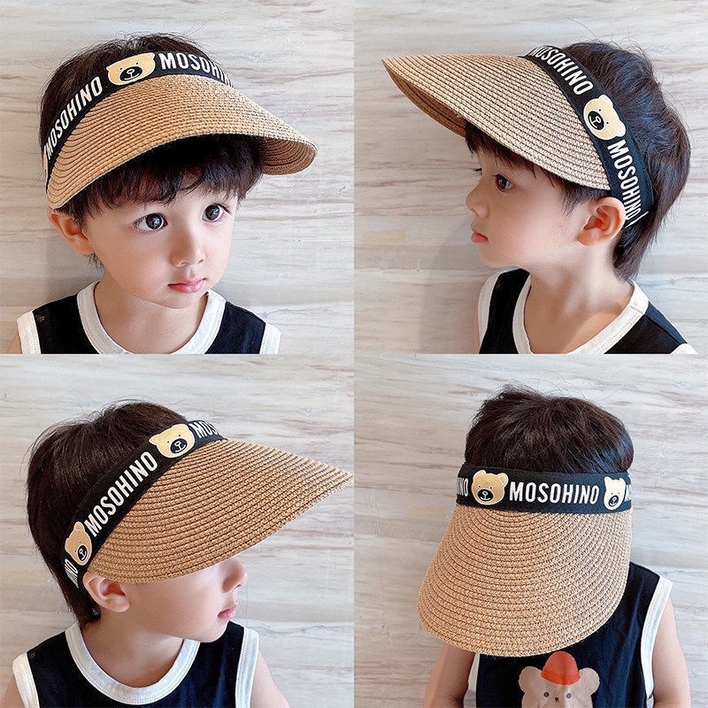PVN48231 Mũ lưỡi trai nón cói bé trai bé gái rộng vành Moschino hàng Quảng Châu