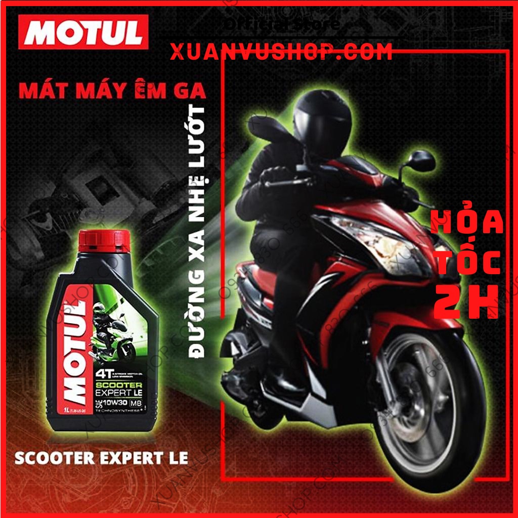 Nhớt xe tay ga Motul Scooter 10W40 LE 800 ml Gear Oil 80W90 120ml nhớt hộp số Vario Vision Nouvo SH Lead XUANVUSHOP