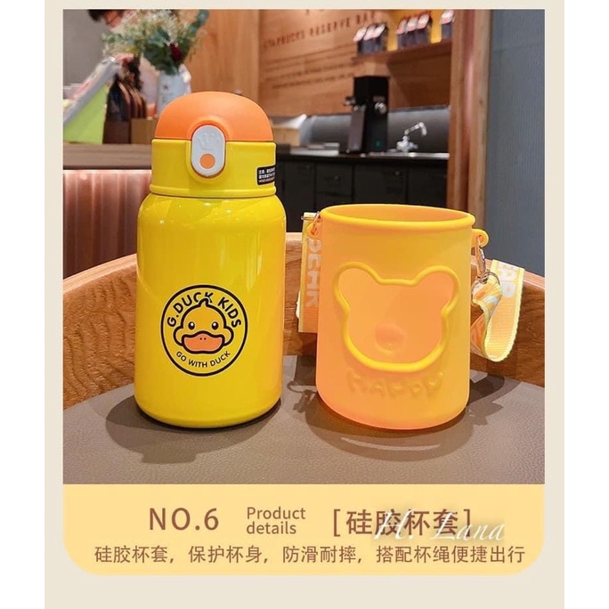 BÌNH NƯỚC VỊT SIÊU CUTE CÓ DÂY ĐEO