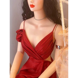 ✨ Đầm maxi nhũ rớt vai✨ HÌNH THẬT