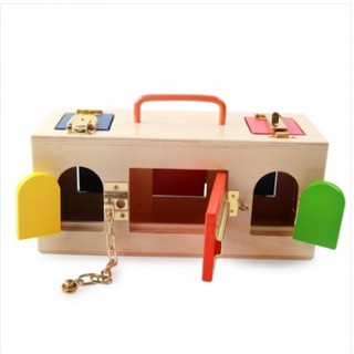 Giáo cụ Montessori hộp mở khóa thông minh đồ chơi giáo dục cho bé