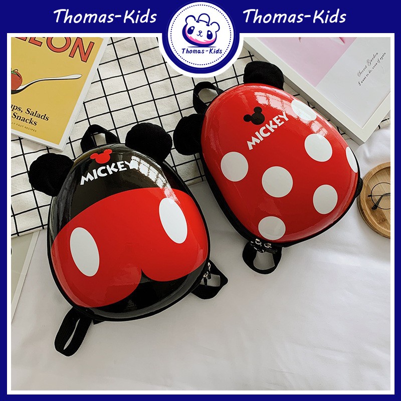 [THOMAS KIDS] Ba lô trẻ em Vỏ Mickey Vỏ trứng Dễ thương Trẻ em Túi quà Trẻ em Thời trang Cô gái Cậu bé Túi mầm non