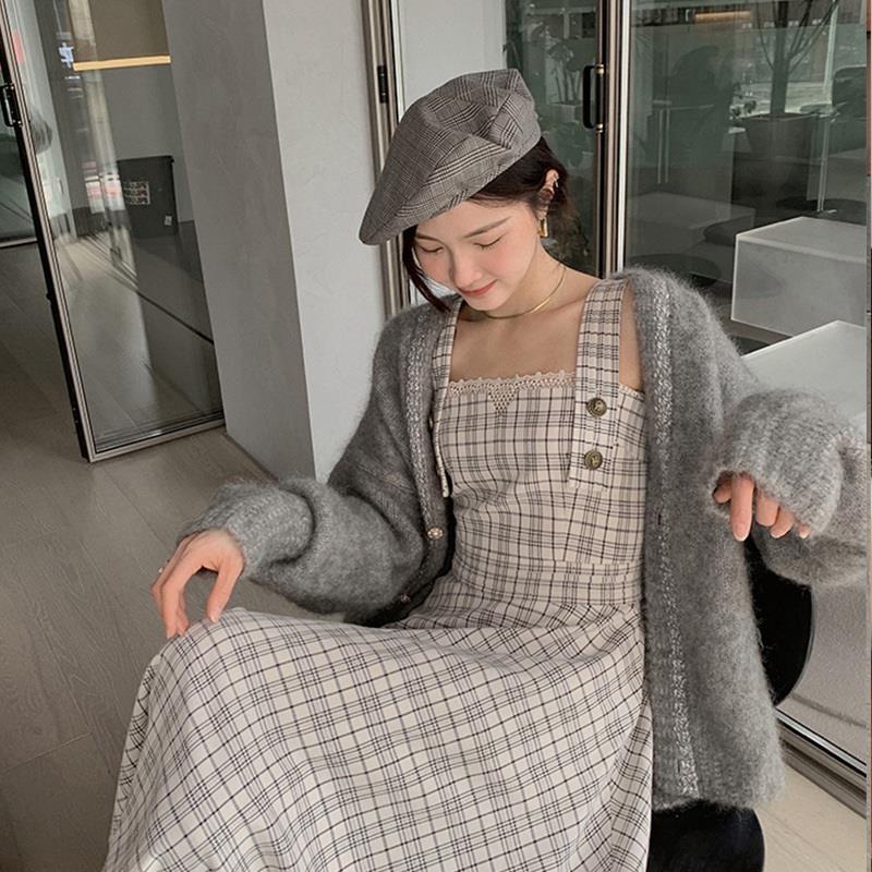 Áo khoác cardigan lười mềm mịn cao cấp phong cách mùa thu Hàn Quốc 2021 kích thước lớn cho phụ nữ