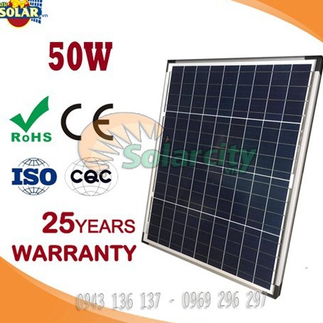 2 Tấm pin năng lượng mặt trời 50W poly