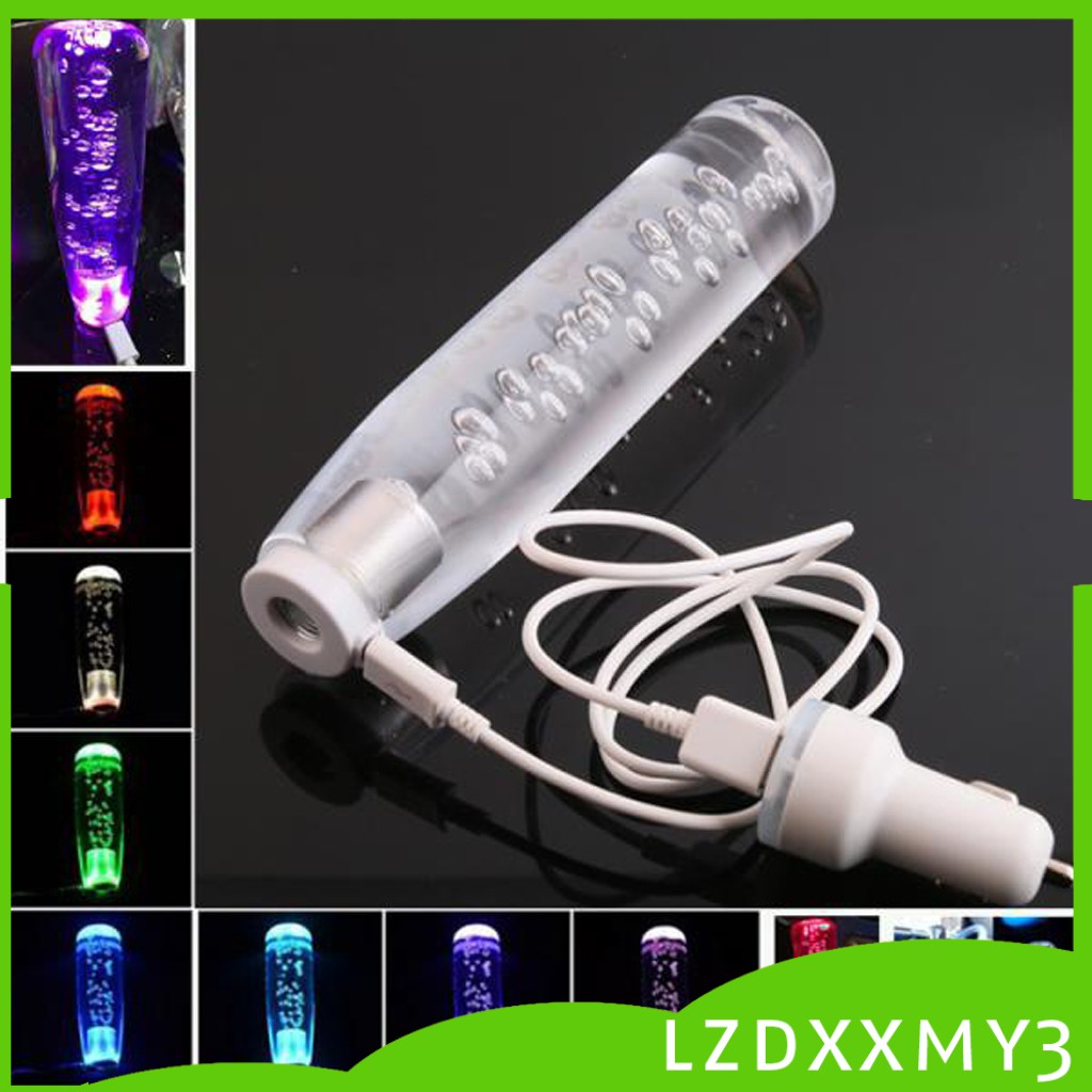 Tay nắm cần gạt số xe hơi làm bằng pha lê có đèn Led 20cm