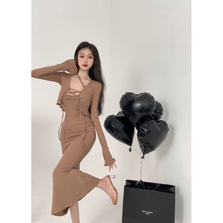 Jiashucheng Đầm Hai Dây Dáng Vừa Thời Trang Mùa Hè Cho Nữ
