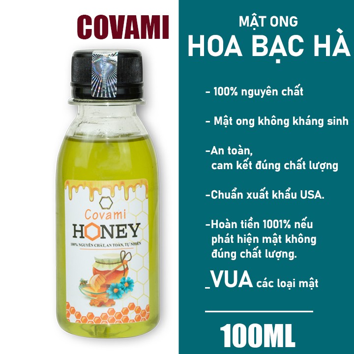 Mật ong sạch nguyên chất hoa bạc hà thương hiệu COVAMI 100ml