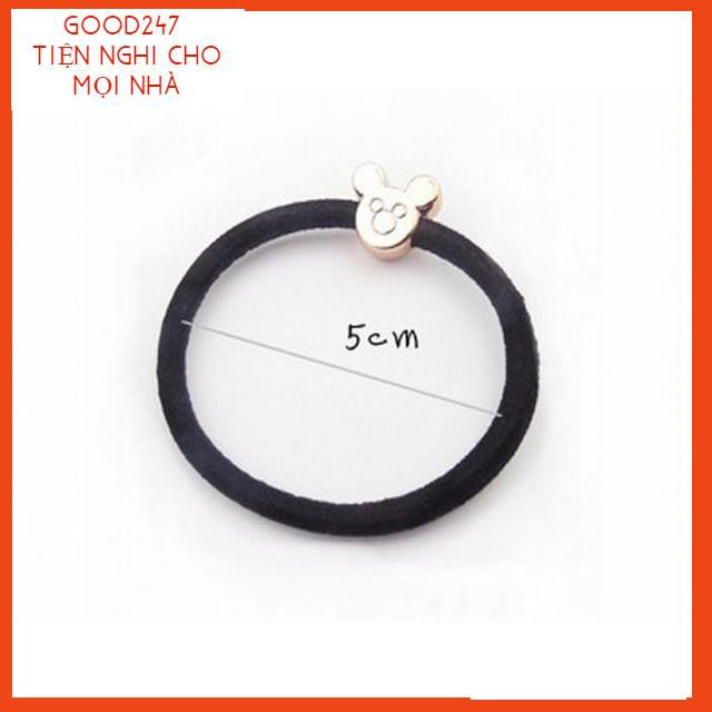 [GOOD247 GIẢM 5K ĐƠN 150K] Set 5 chun buộc tóc đen đơn giản