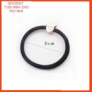 Set 5 chun buộc tóc đen đơn giản