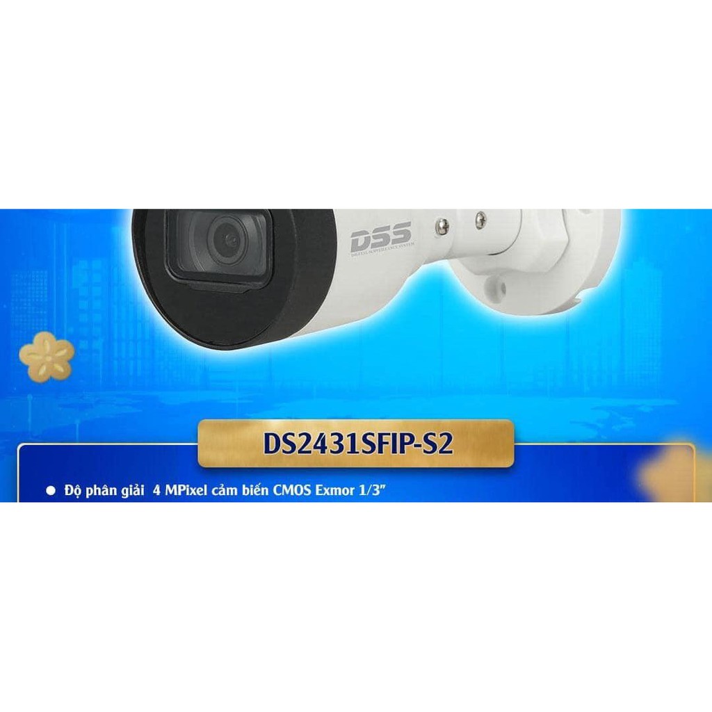 Camera IP 4MP Dahua DS2431SFIP-S2 (hàng chính hãng DSS bảo hành 24 tháng)