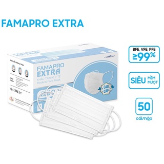 [ COMBO 5 HỘP] Khẩu trang y tế  4 lớp Famapro Extra (50 cái/ hộp)