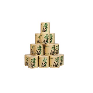 10 cuộn giấy gấu trúc bobo bamboo có lõi cao cấp