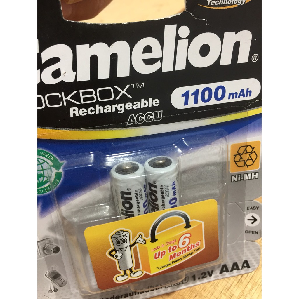 Pin sạc Camelion AAA 1100mAh - AA 2700mAh-18650 2200mAh