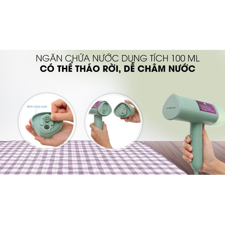 Bàn Ủi Hơi Nước Cầm Tay Philips STH3010/70 1000W - Hàng Chính Hãng (Bảo Hành Toàn Quốc 2 Năm)