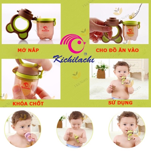 [Freeship đơn từ 150K] Combo 3 món: Bát ăn dặm chống đổ + Thìa Báo Nóng + Túi Nhai Nhật Bản (Tặng 3 núm Bé, Vừa, To)