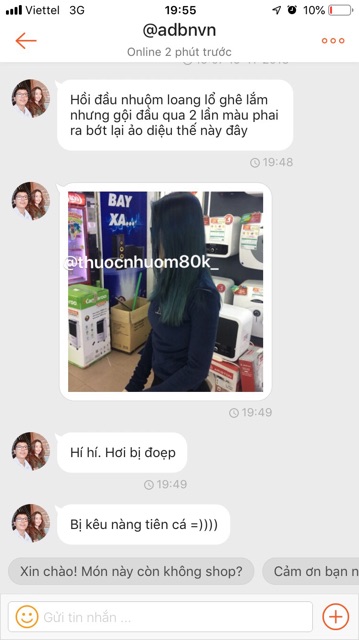 Thuốc nhuộm tóc màu XANH DƯƠNG ĐEN ( tặng kèm trợ nhuộm , găng tay) | BigBuy360 - bigbuy360.vn