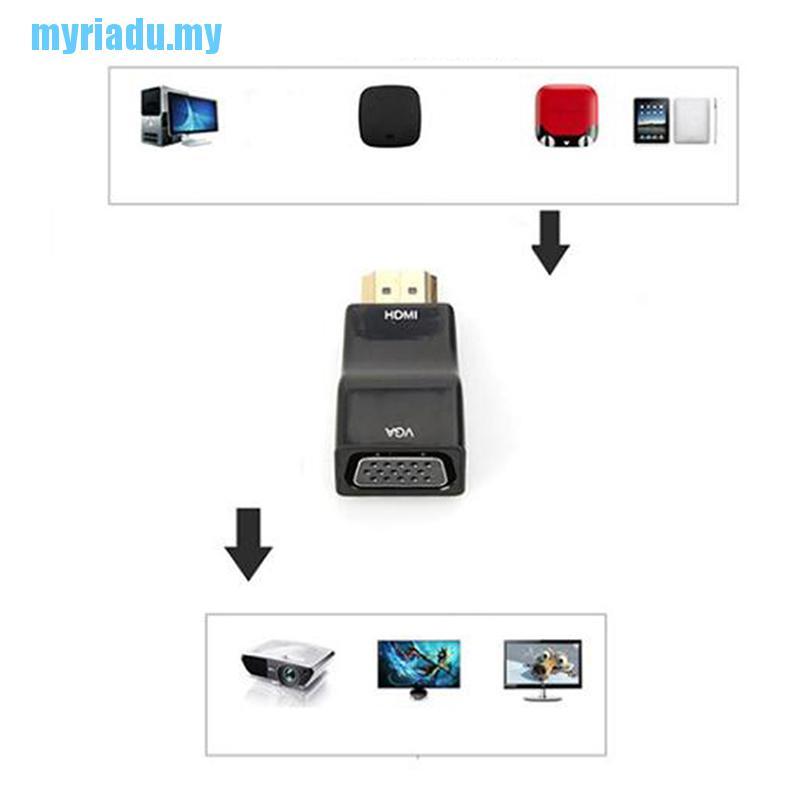 Dây Cáp Chuyển Đổi 1080p Hdmi Sang Vga Cho Máy Tính / Laptop / Hdtv