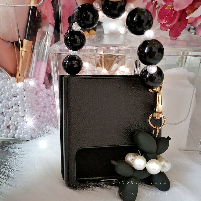 Ốp Samsung Galaxy Z Flip 3 - ZFlip 3 - ZFlip3 - Flip3 5G kèm dây cún poodle đáng yêu