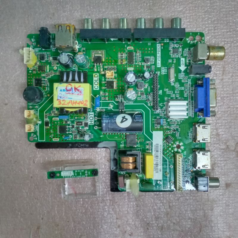 bo mạch tivi Asanzo 32AH102,bo xử lý, khiển chung nguồn,main chính,chủ