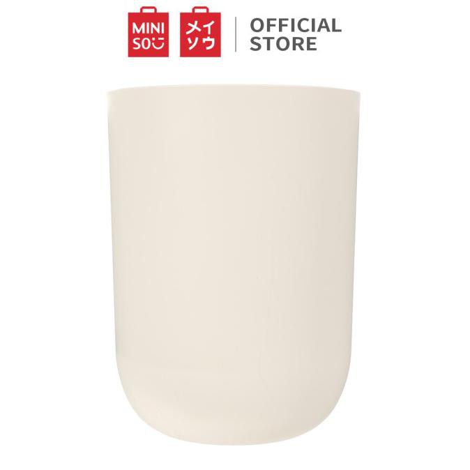 Miniso Thùng Rác Mini Để Bàn Bằng Nhựa Màu Xám