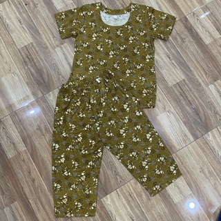 Đồ bộ thun lửng cho mẹ cho bà đồ thun lửng bà già trung niên mặc nhà chất mát cực đẹp
