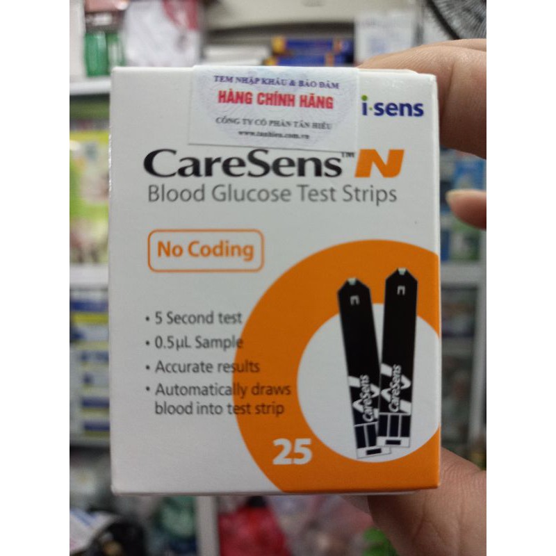 Que Thử Đường Huyết Caresen 25 que ( Tiểu Đường CaresensN Caresens N)