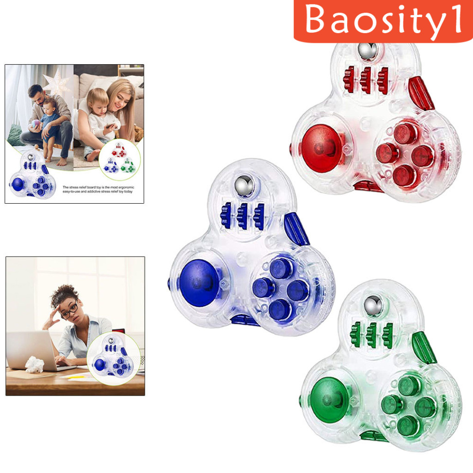 [BAOSITY1]Portable Fidget Pad Controller Anxiety Stress Reducer Hand Toy Durable Red
