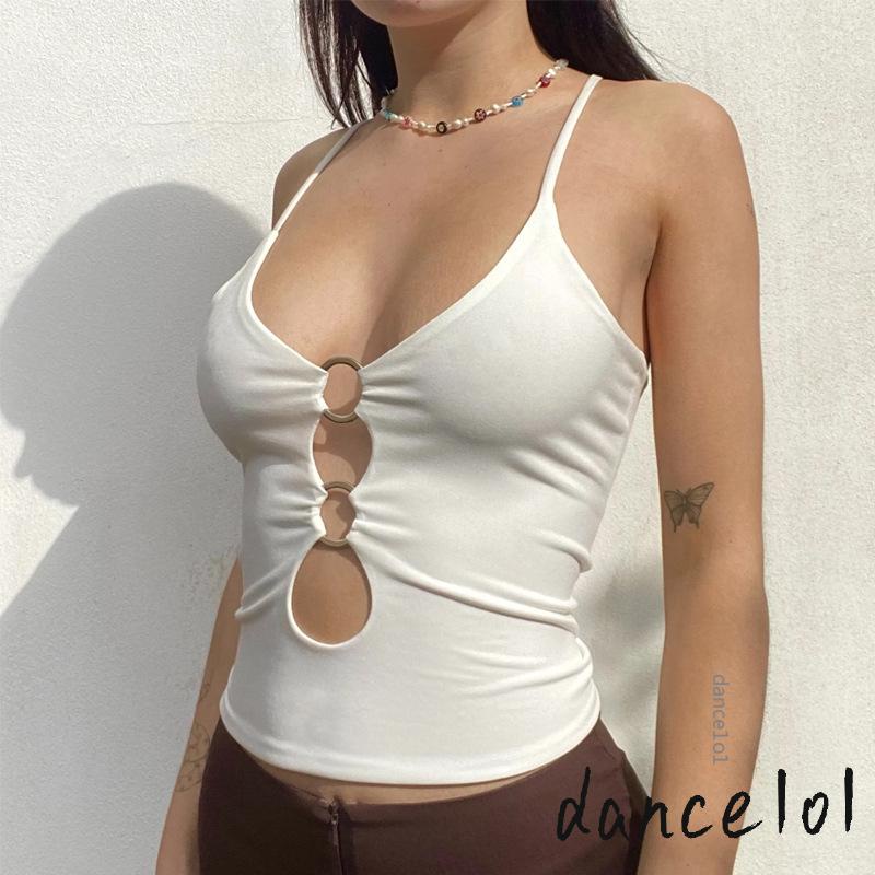 Áo Hai Dây Cổ Chữ U Màu Trơn 1O1 Dành Cho Nữ Tập Múa