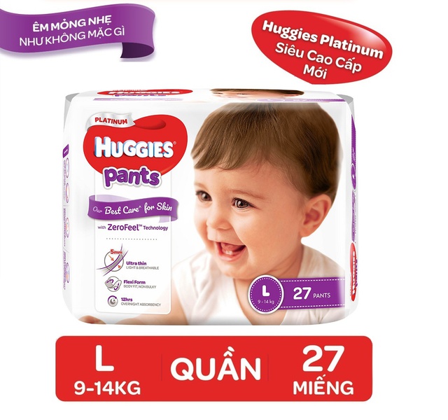 [Chỉ giao miền Nam] Tã quần siêu cao cấp Huggies Platinum M33/L27/XL24/XXL20