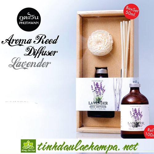 Tinh dầu cắm que gỗ hương hoa Oải hương - Lavender Phutawan Reed Diffuser