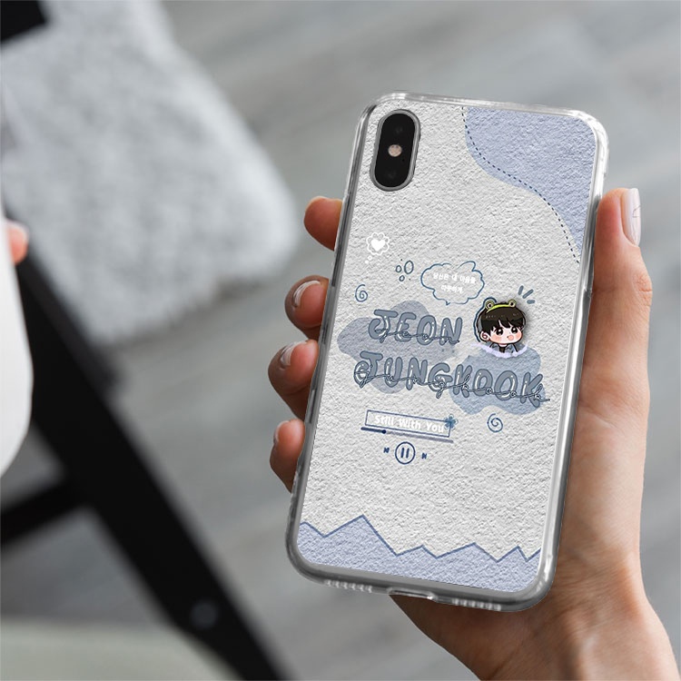 Ốp lưng ip Jeon Jungkook cho iPhone12 promaxXS XR nữ 8plus mềm 7Plus X XR Xs Max 6 6s BLUYMIN008