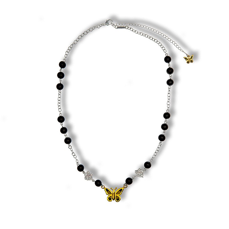 vòng cổ Hợp Kim Mặt Hình Hoa Hướng Dương / Bướm / Cây Dừa Đính Ngọc Trai Nhân Tạo C289