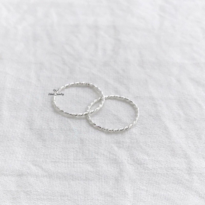 Nhẫn xoắn bạc ta ⚡ GIÁ TỐT NHẤT ⚡ nhẫn xoăn bạc nguyên chất thiết kết tỉ mỉ, tinh xảo,..