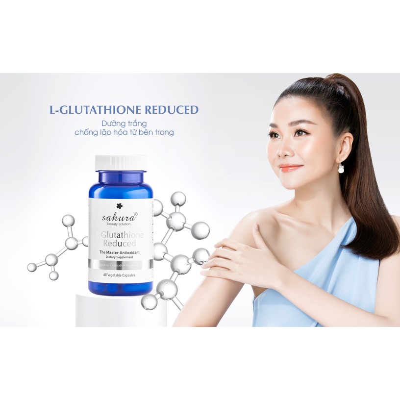 Sakura L- Glutathione Reduced - Viên uống trắng da, giảm nám, bổ sung Collagen giúp đẹp da và ngăn ngừa lão hoá -60 viên | BigBuy360 - bigbuy360.vn