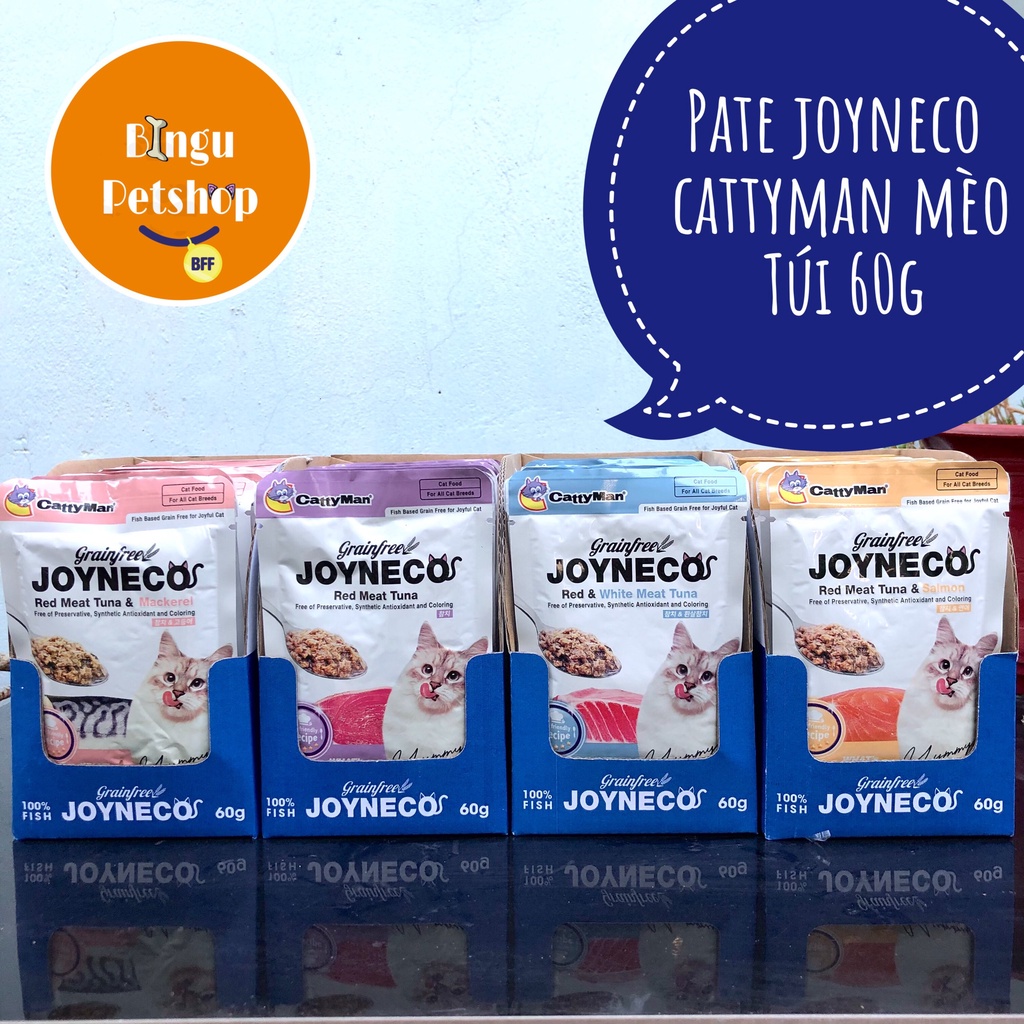 [ĐỦ VỊ] Pate Joyneco Cattyman cho mèo túi 60g dành cho mèo biếng ăn
