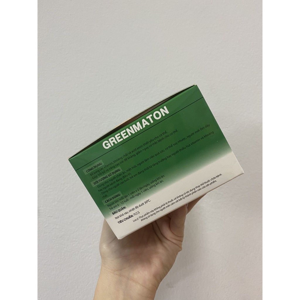 ✅[CHÍNH HÃNG] Greenmaton-Bổ sung các vitamin, khoáng chất và acid amin thiết yếu cho cơ thể giúp ăn ngon, ngủ tốt - 100v | BigBuy360 - bigbuy360.vn