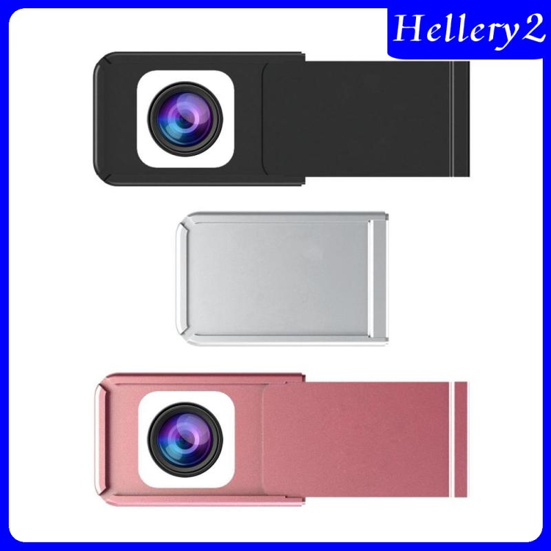 [HELLERY2] Metal Webcam Cover Slide Camera Privacy Sticker for Phone, Laptop  Black
