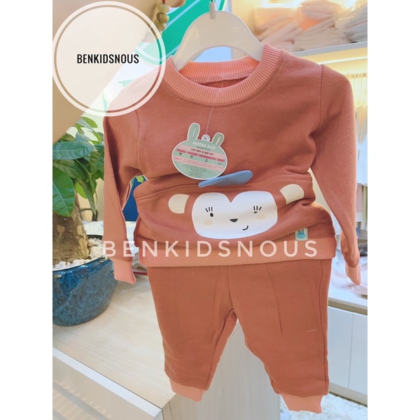 LITTLE LOVE - Bộ dài tay nỉ da cá Little love - Lil cho bé trai/bé gái